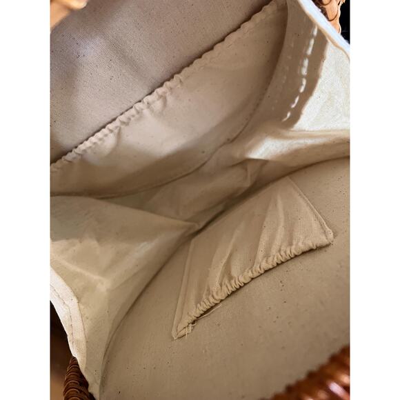 Round wicker bag, boho style - Picture 6 of 9